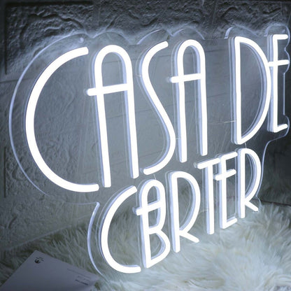 Casa De Carter White Led Neon Sign - Shineneon