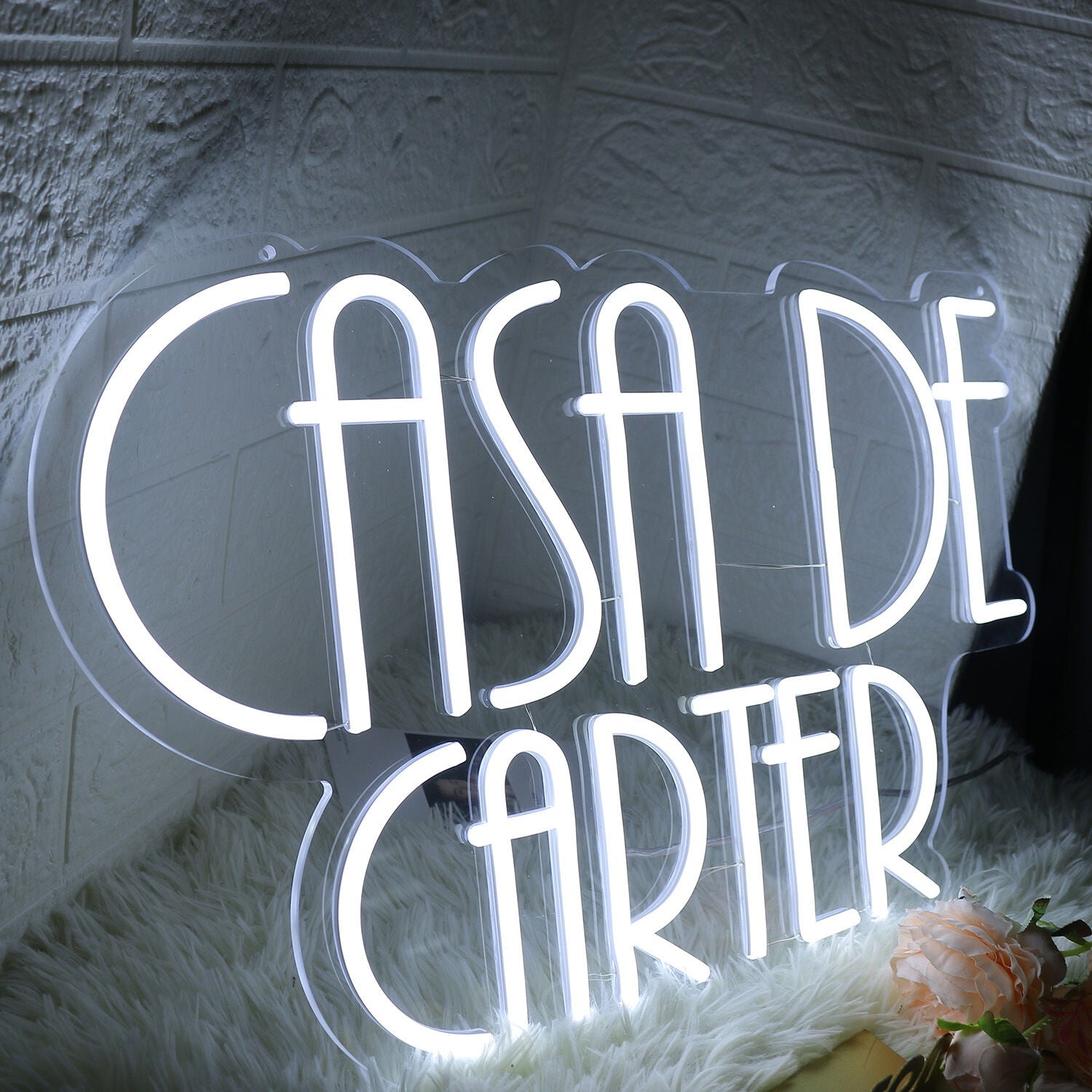 Casa De Carter White Led Neon Sign - Shineneon