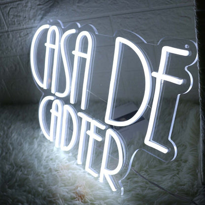 Casa De Carter White Led Neon Sign - Shineneon