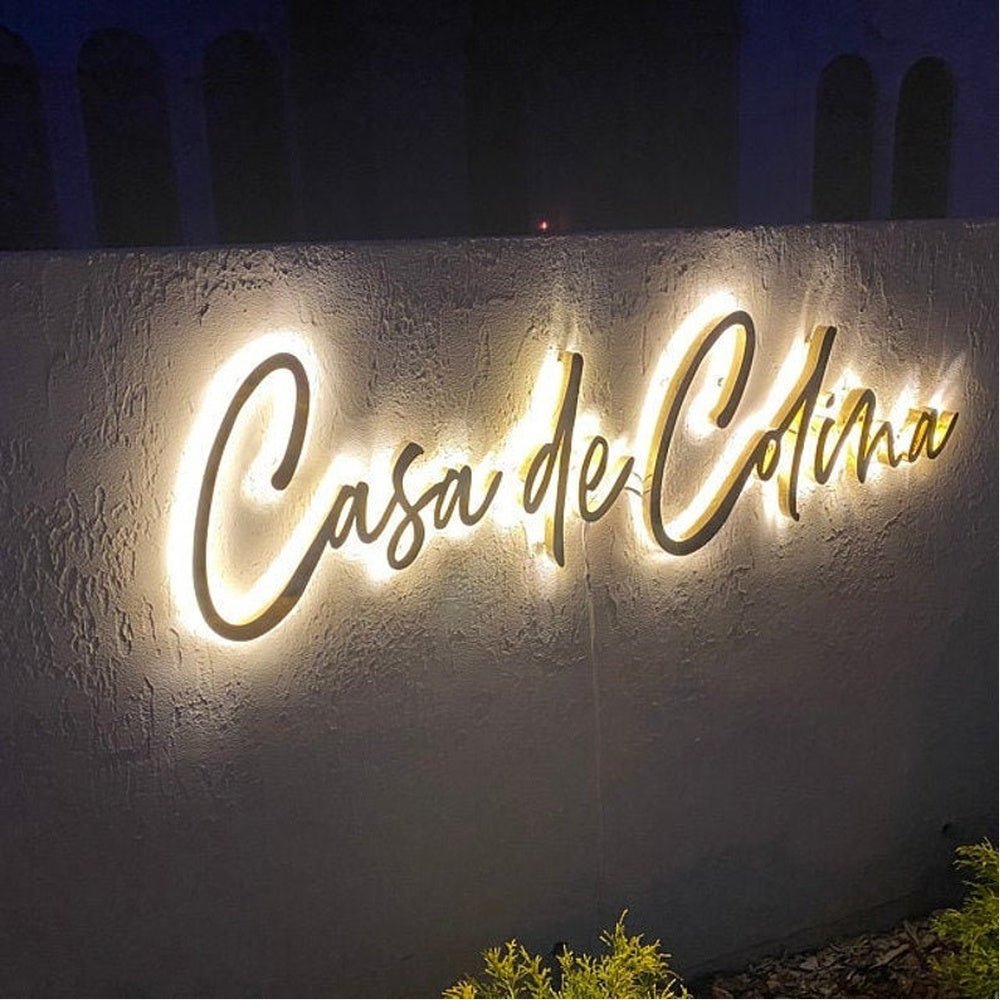 Casa De Colina 3D Backlit Channel Letters Led Light Sign - Shineneon