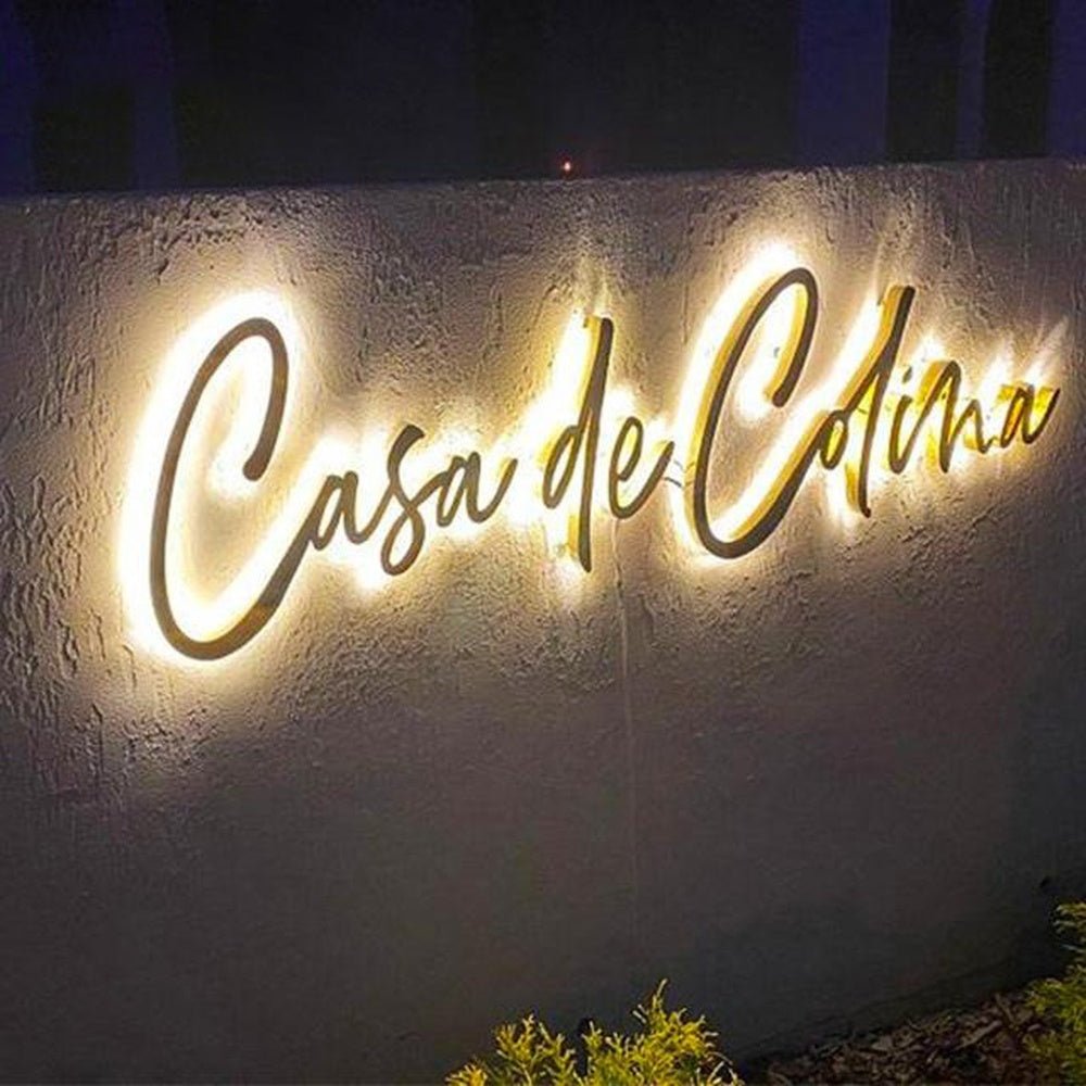 Casa De Colina 3D Backlit Letters Business Metal Led Sign - Shineneon