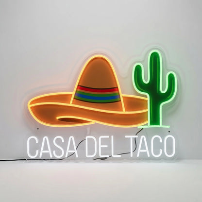 Casa Del Taco LED Neon Sign - 01 Original Product Image