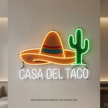 Casa Del Taco LED Neon Sign - 04 Size Image