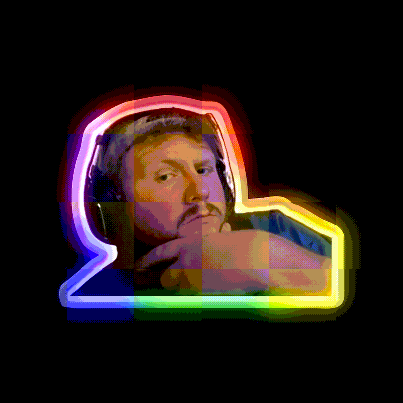 Caseoh Streamer Merch Snack Food Led Neon Sign Rgb Color