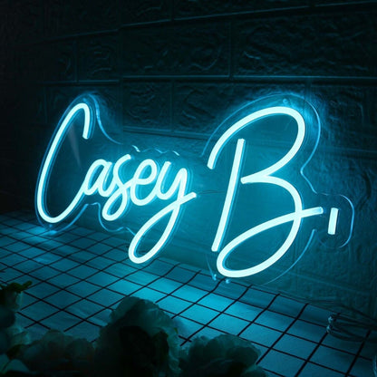 Casey B Blue Led Neon Sign - Shineneon