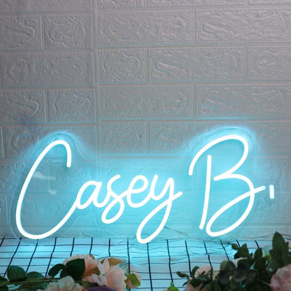 Casey B Blue Led Neon Sign - Shineneon