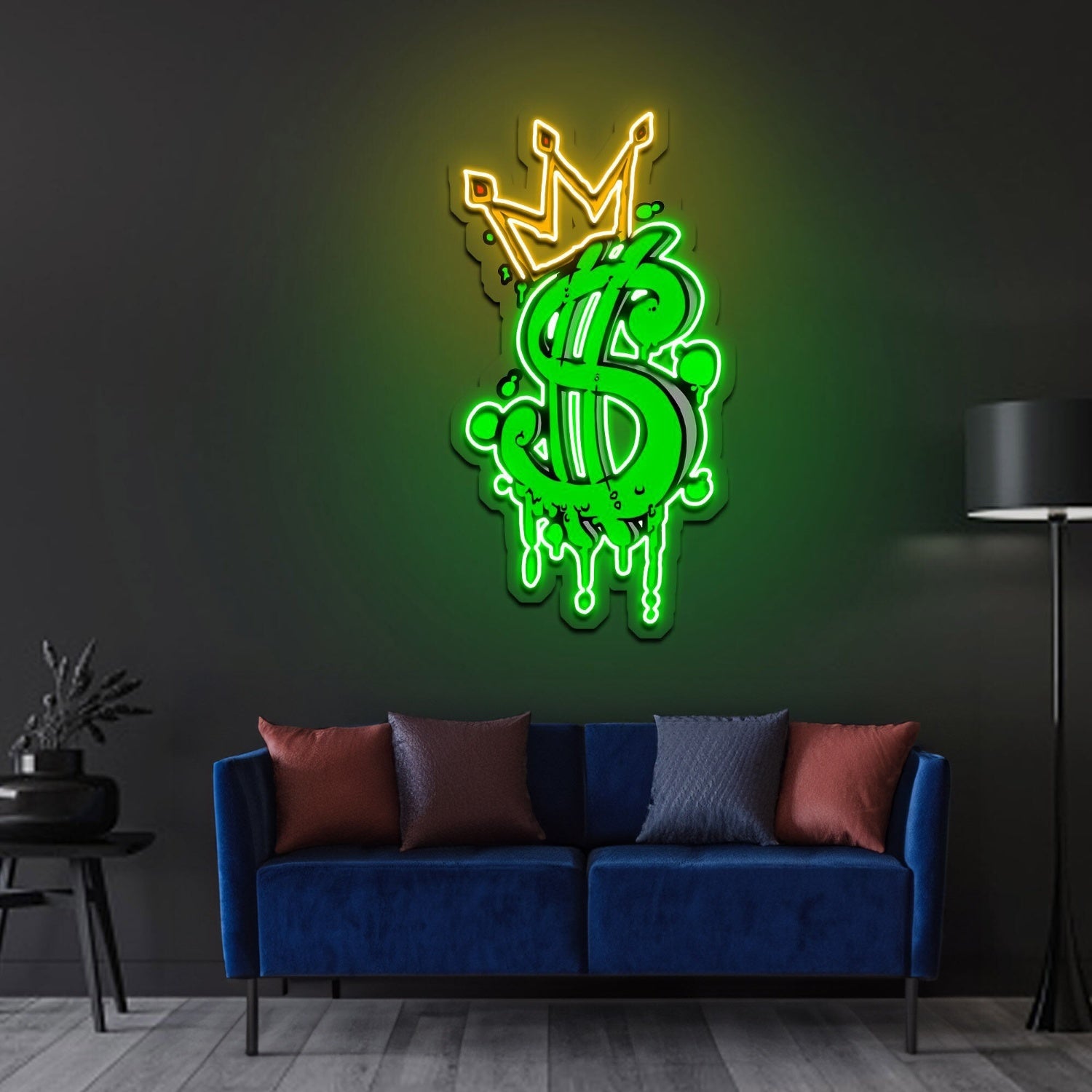 Cash Is King Led Neon Sign X Acrylic Artwork - Shineneon