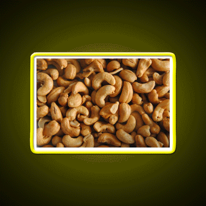 Cashew Snack Food Led Neon Sign Rgb Color - Custom LED neon sign front view