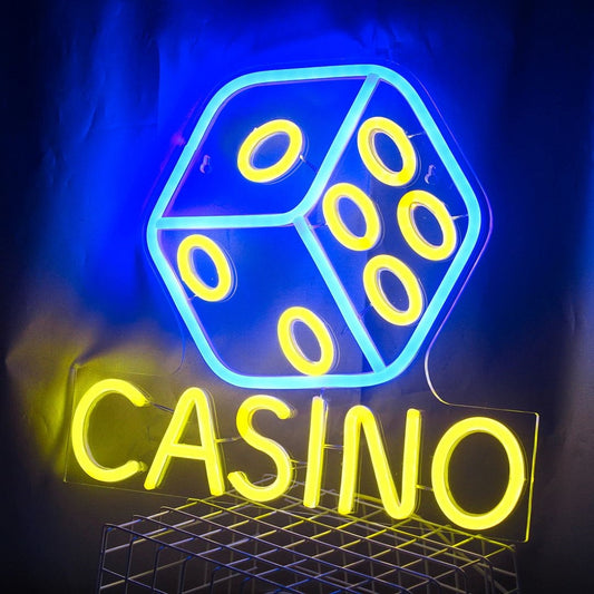 Casino Dice Game Led Sign Business Neon Sign