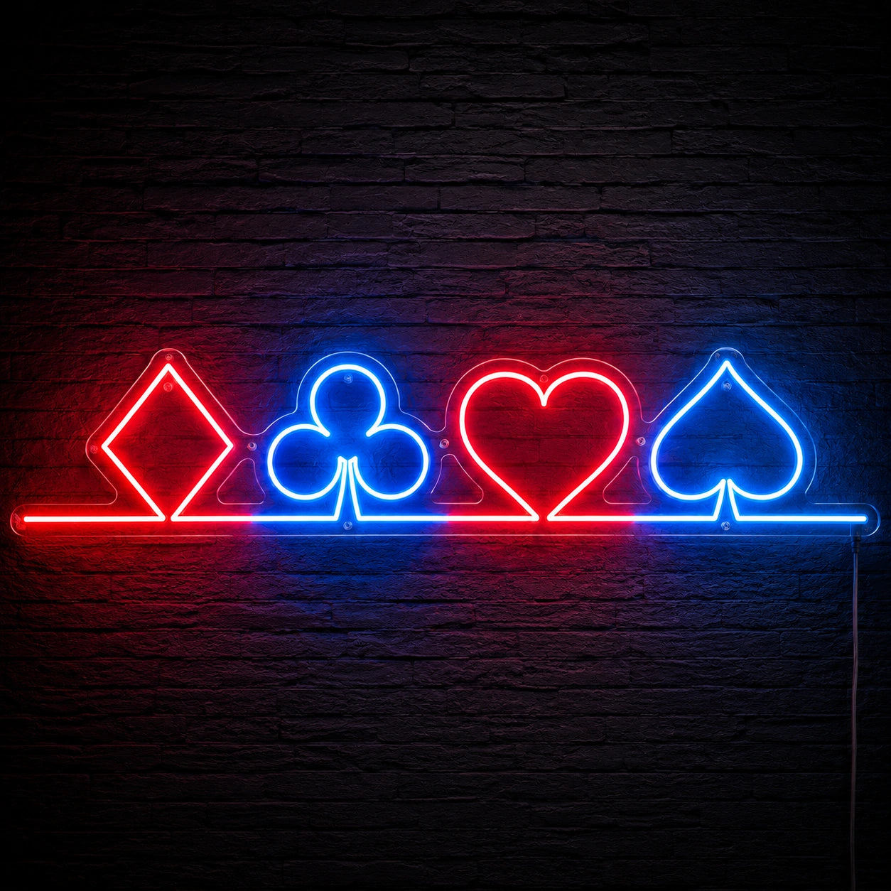 Casino Suit Line Neon Sign LED Neon Sign high-converting product image