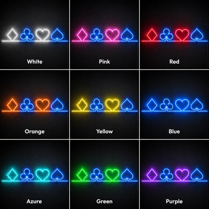 Casino Suit Line Neon Sign LED Neon Sign color grid
