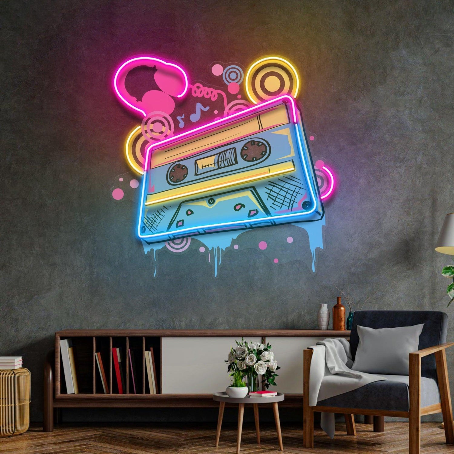Cassette Color Uv Printed Led Neon Sign Light Pop Art | Shineneon
