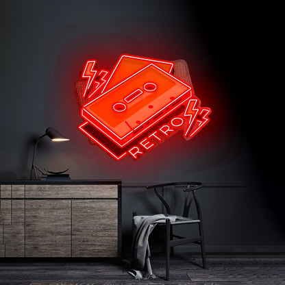 Cassette Retro Custom Led Signs Artwork For Sale - Shineneon