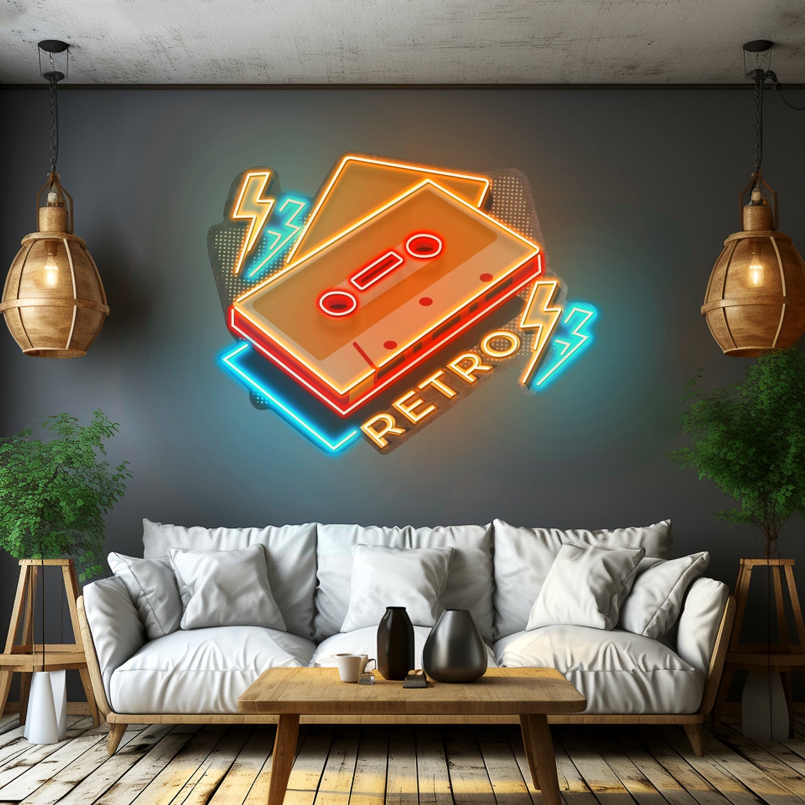 Cassette Retro Custom Led Signs Artwork For Sale - Shineneon