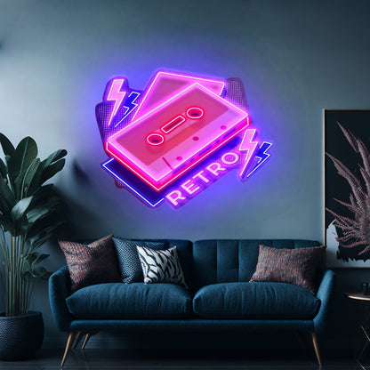 Cassette Retro Custom Led Signs Artwork For Sale - Shineneon