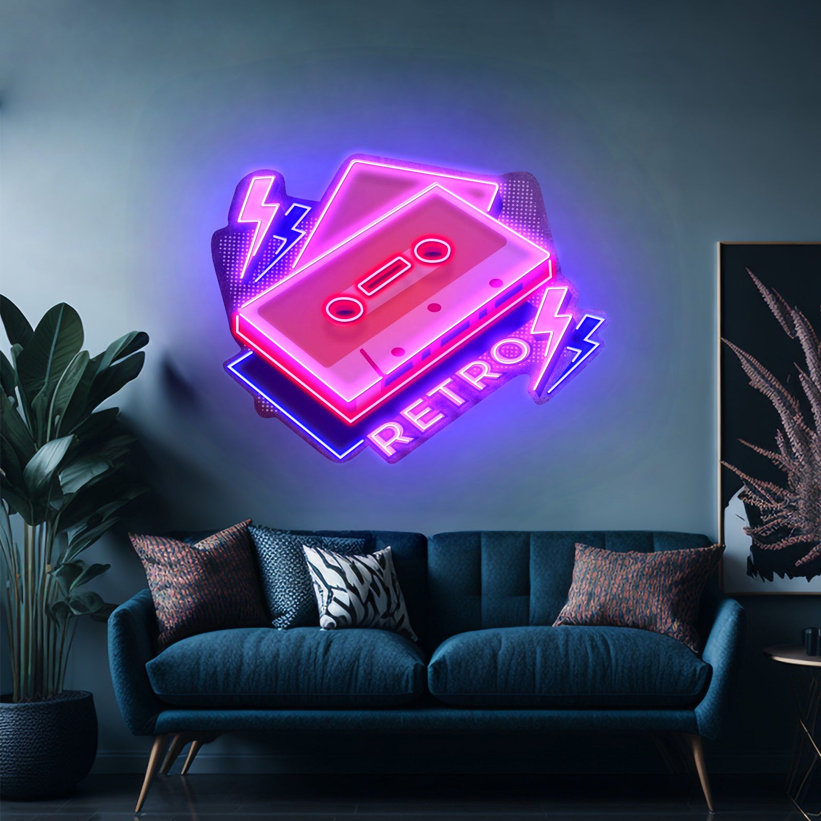 Cassette Retro Custom Led Signs Artwork For Sale