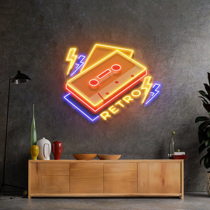 Cassette Retro Led Neon Acrylic Artwork - Shineneon