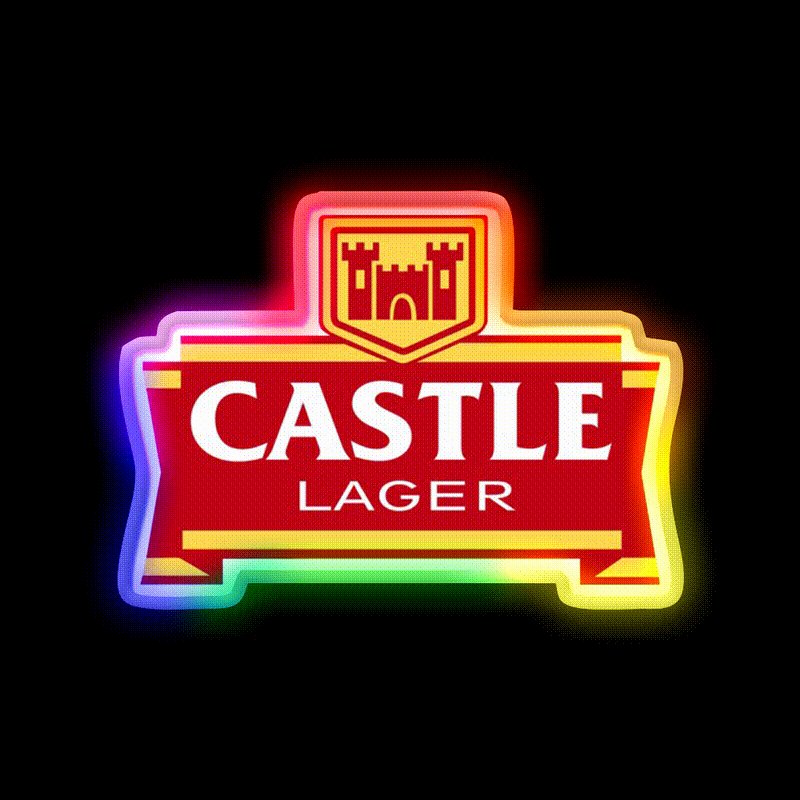 Castle Lager Beer Bar Decor Led Neon Sign Rgb Color - LED neon sign close-up detail