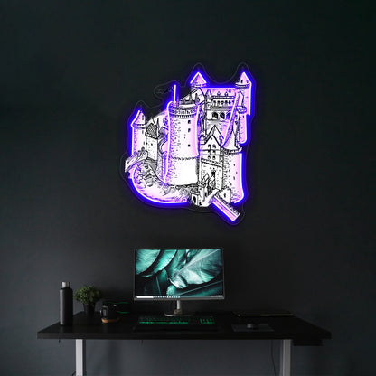 Castle Wall Artwork Neon Signs