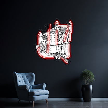 Castle Wall Artwork Neon Signs