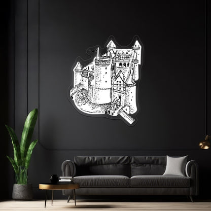 Castle Wall Artwork Neon Signs