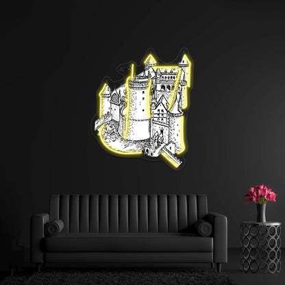 Castle Wall Artwork Neon Signs