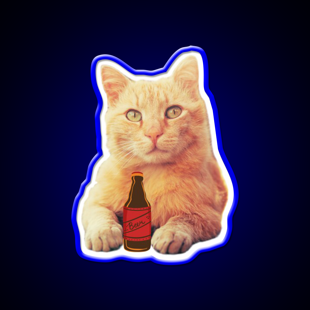 Cat And Beer Bar Decor Led Neon Sign Rgb Color - LED neon sign view 5