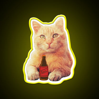 Cat And Beer Bar Decor Led Neon Sign Rgb Color