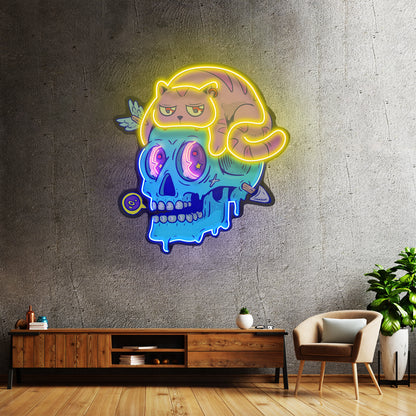 Cat And Skull Led Neon Sign Light Custom Led Signs