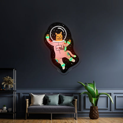 Cat Astronaut Funny Neon Signs - Shineneon