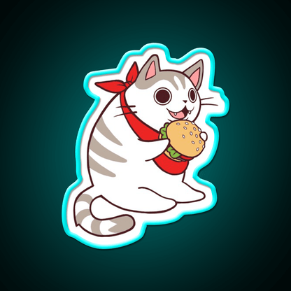 Cat Burgerlar Fast Food Led Neon Sign For Burger Place Rgb Color - Shineneon