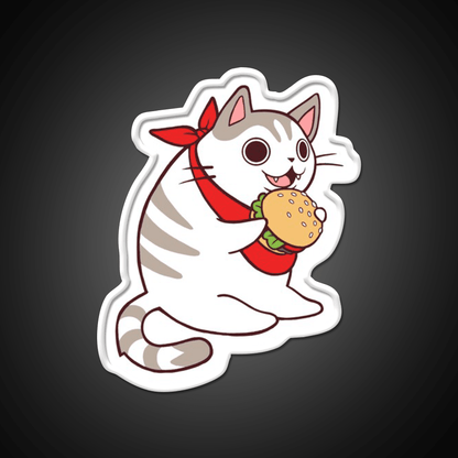 Cat Burgerlar Fast Food Led Neon Sign For Burger Place Rgb Color - Shineneon