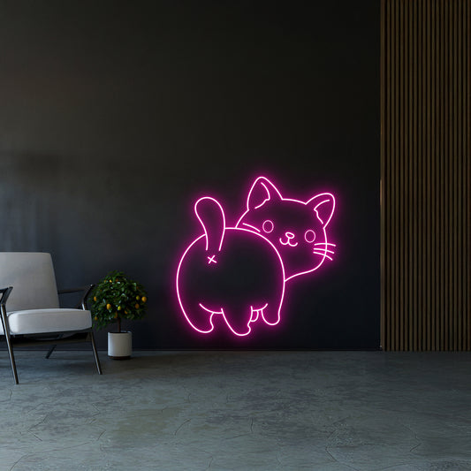 Cat Butt Led Sign