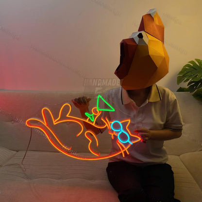 Cat Drinking Martini Led Neon Sign Cat Led Neon Sign | Shineneon