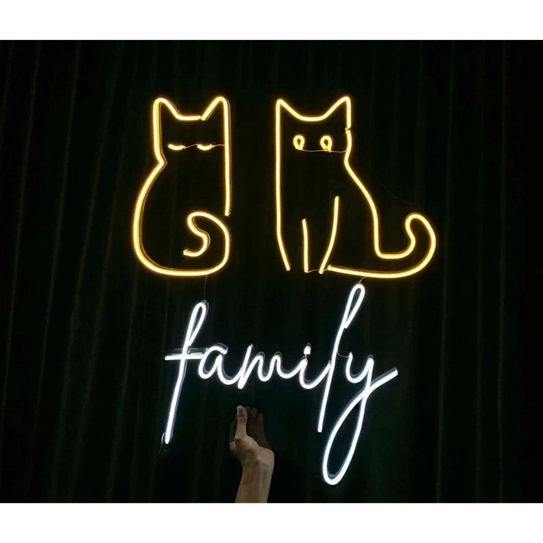 Cat Family Led Sign Business Neon Sign