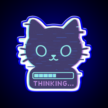 Cat Glitch Meme Man Cave Bar Led Neon Sign Rgb Color