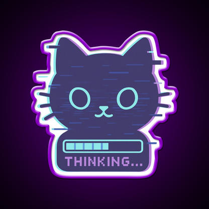 Cat Glitch Meme Man Cave Bar Led Neon Sign Rgb Color