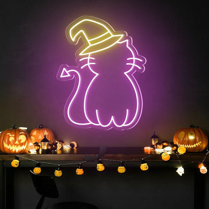 Cat Hat Cute Halloween Led Neon Sign | Shineneon