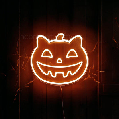 Cat Jack-O-Lantern Led Neon Sign Halloween Party Decor | Shineneon