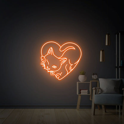 Cat Led Neon Sign Art Decor For A Whimsical Touch In Home - Shineneon