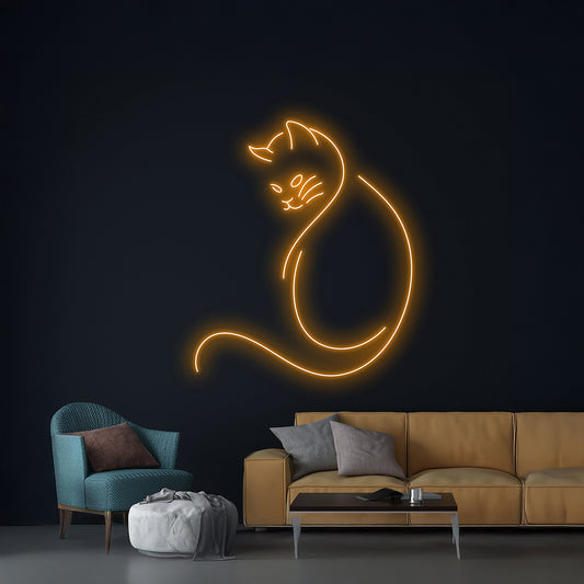 Cat Led Sign