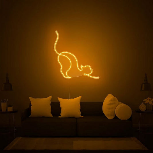 Cat Led Sign Business Neon Signs Wall Art