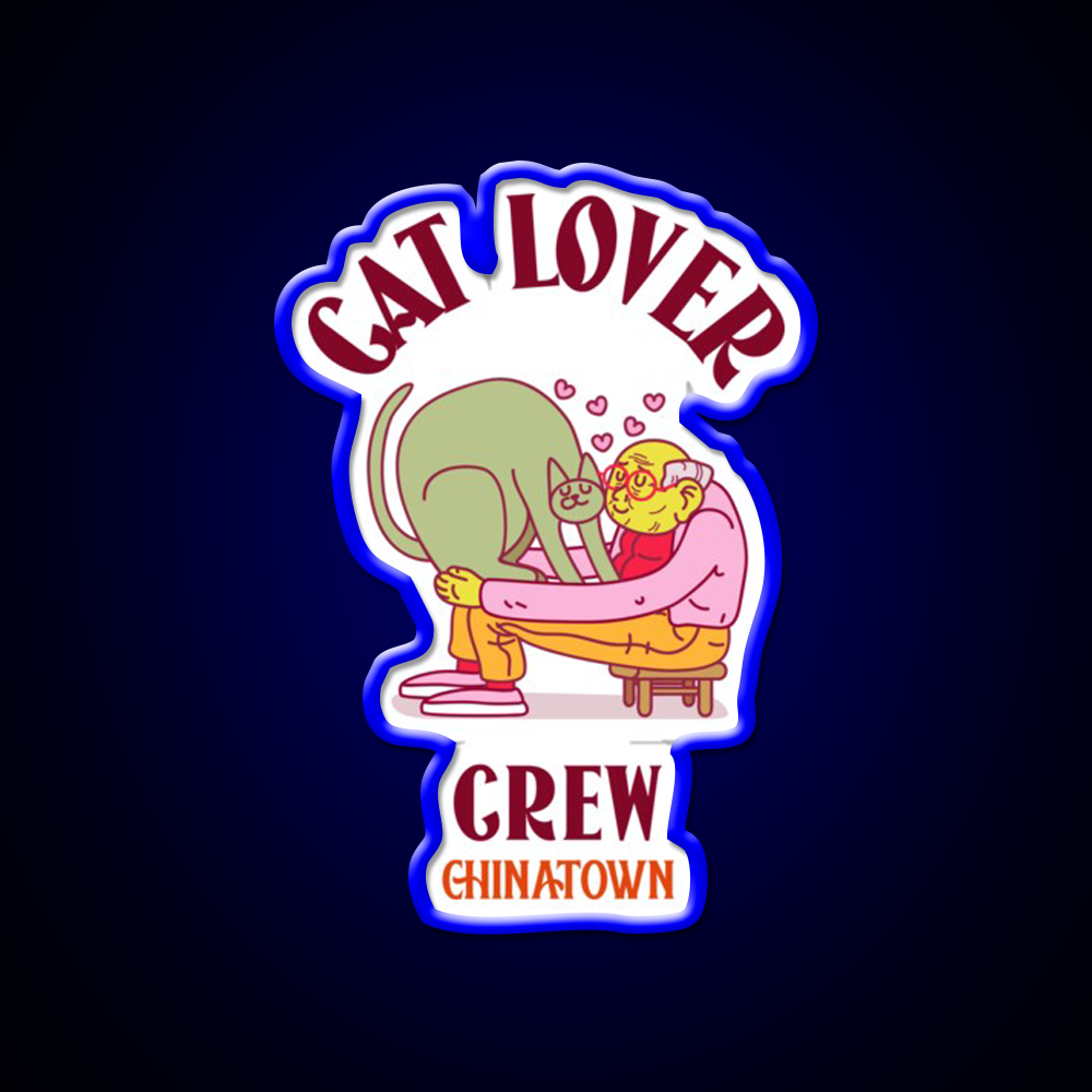 Cat Lover Crew Chinatown Asian Cultural Led Neon Sign Rgb Color - LED neon sign view 5