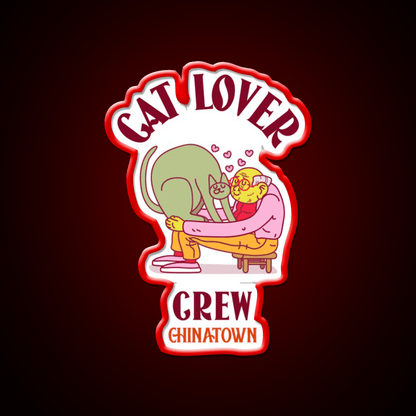 Cat Lover Crew Chinatown Asian Cultural Led Neon Sign Rgb Color - Shineneon