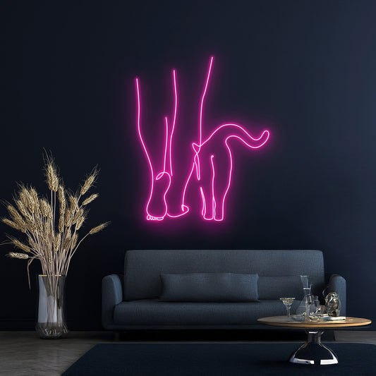 Cat Lovers Neon Sign Wall Decor