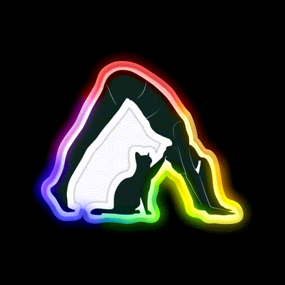 Cat Mom Yoga Led Neon Sign For Wellness Space Rgb Color