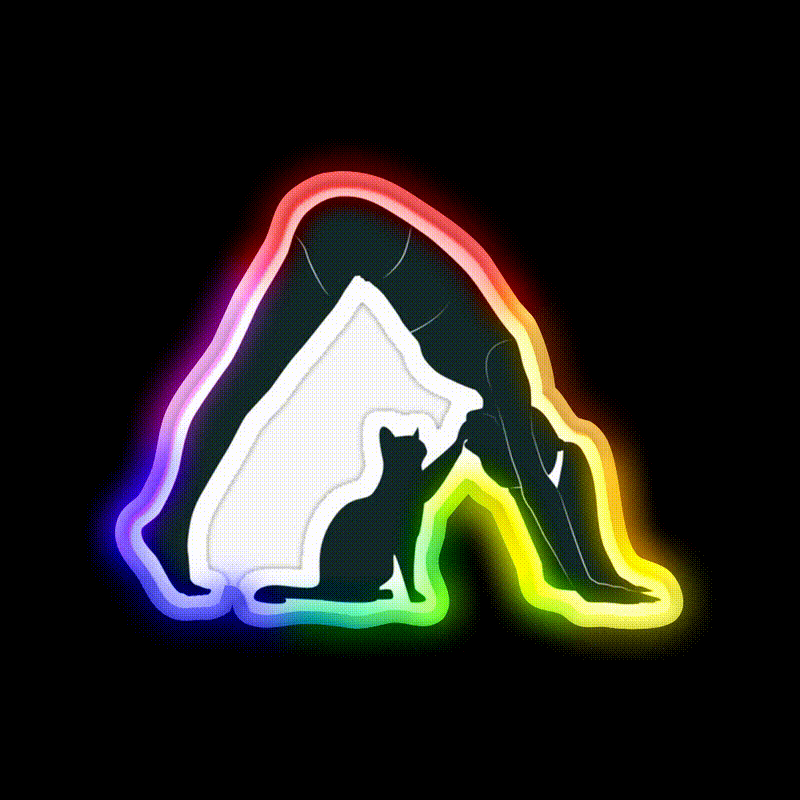 Cat Mom Yoga Led Neon Sign For Wellness Space Rgb Color
