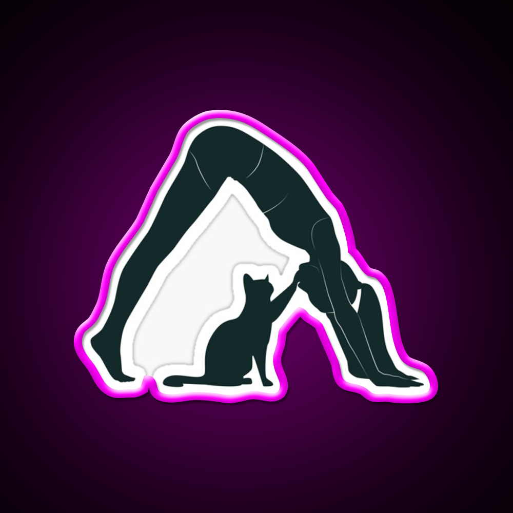 Cat Mom Yoga Led Neon Sign For Wellness Space Rgb Color
