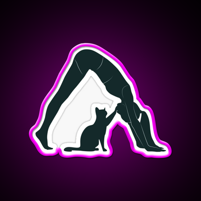 Cat Mom Yoga Led Neon Sign For Wellness Space Rgb Color