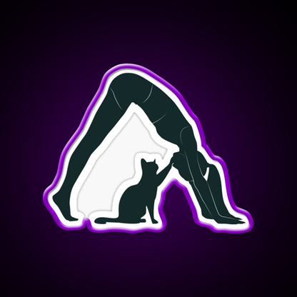 Cat Mom Yoga Led Neon Sign For Wellness Space Rgb Color